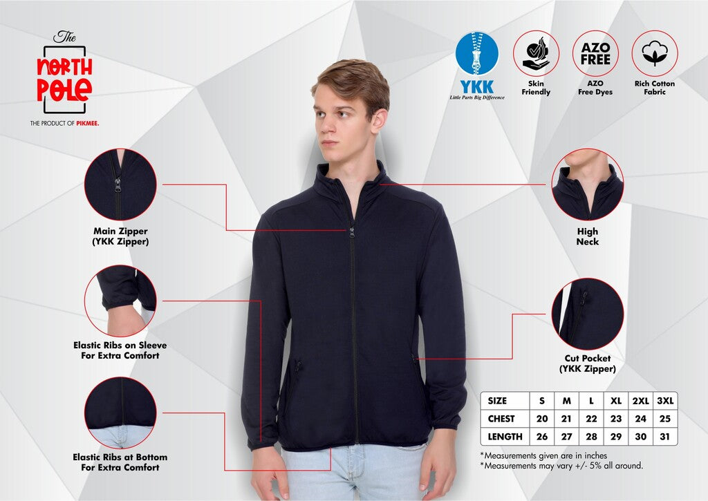 North Pole - Jacket with Zip and High Neck with Zipper Cut pocket