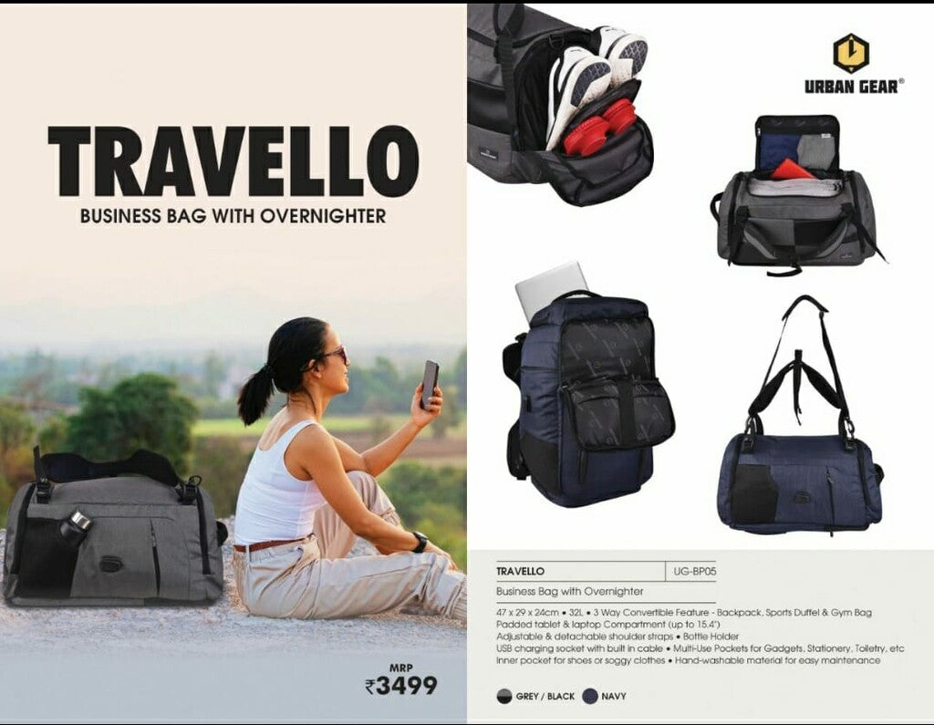 TRAVELLO - 3 Way Convertible Overnighter Backpack (32L)
