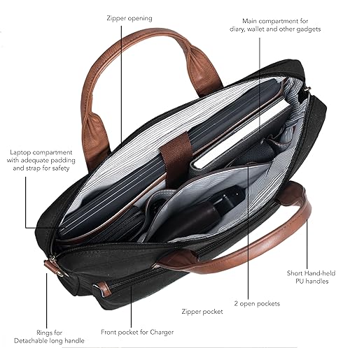 Rush - Laptop Messenger Bag - Black