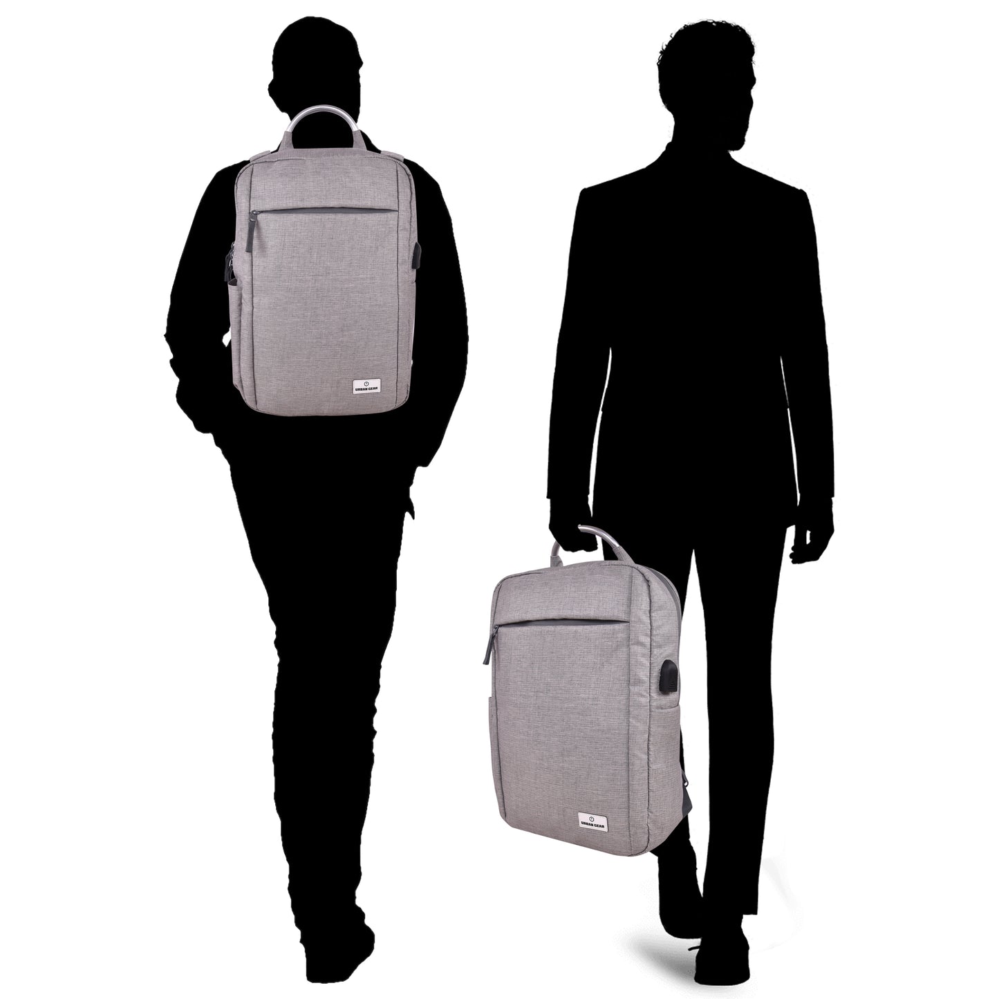 Padded Laptop Backpack with Aluminium handle & USB Charging