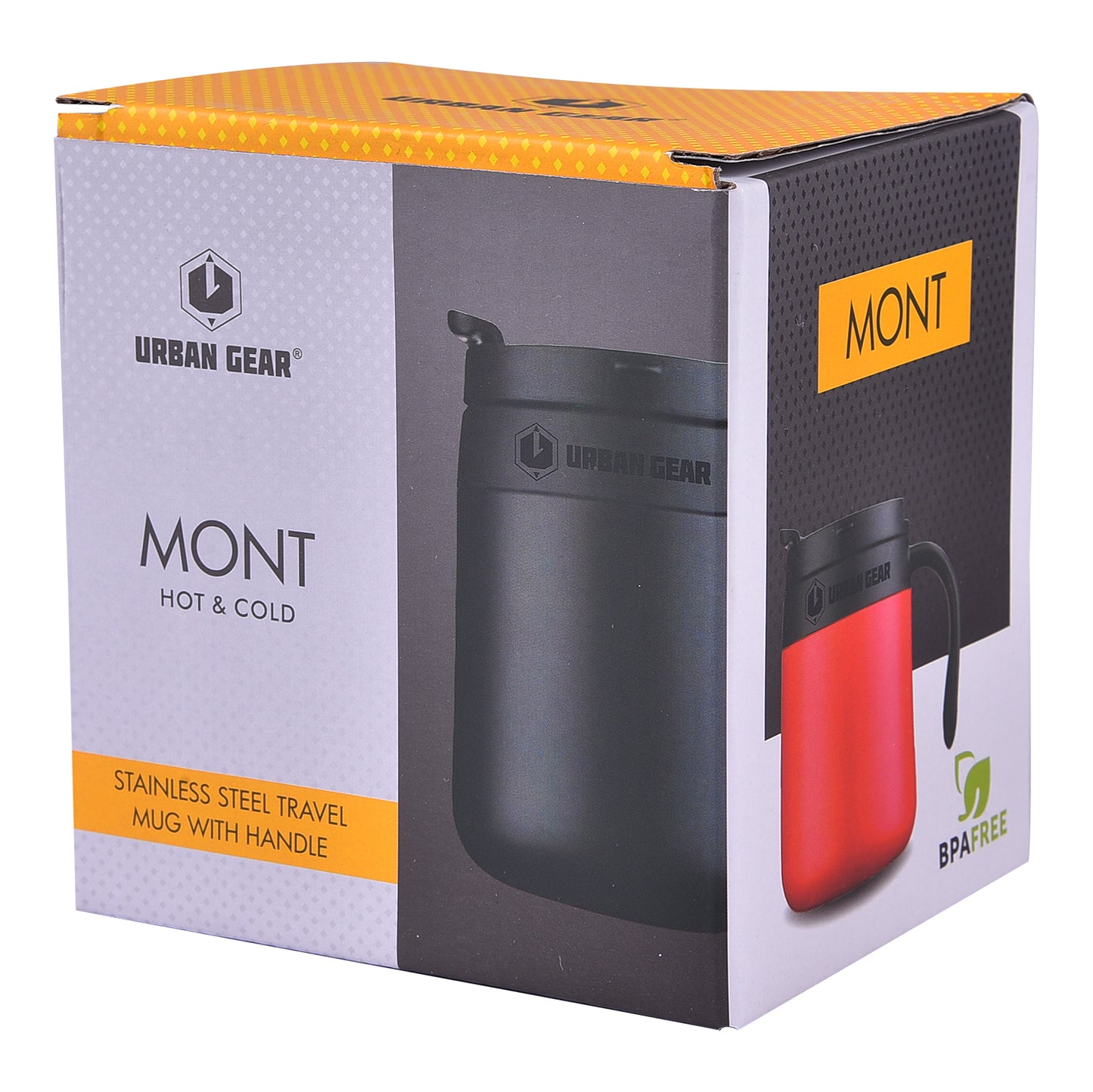 URBAN GEAR - Mont - Stainless Steel Insulated Vacuum Travel Mug 350 ML