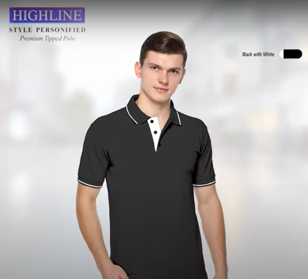 HIGHLINE - Premium Tipped Polo T-Shirt