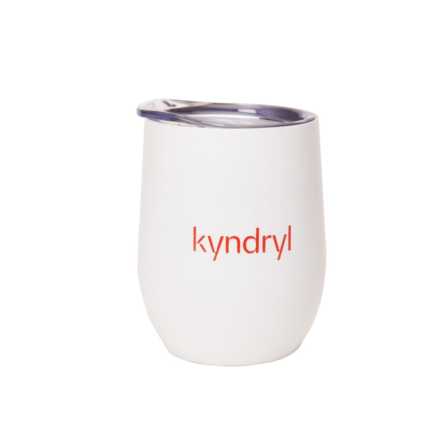 CURVED MUG - White Double Walled Mug with LID