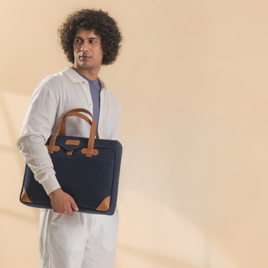 Edward Laptop Bag - Navy