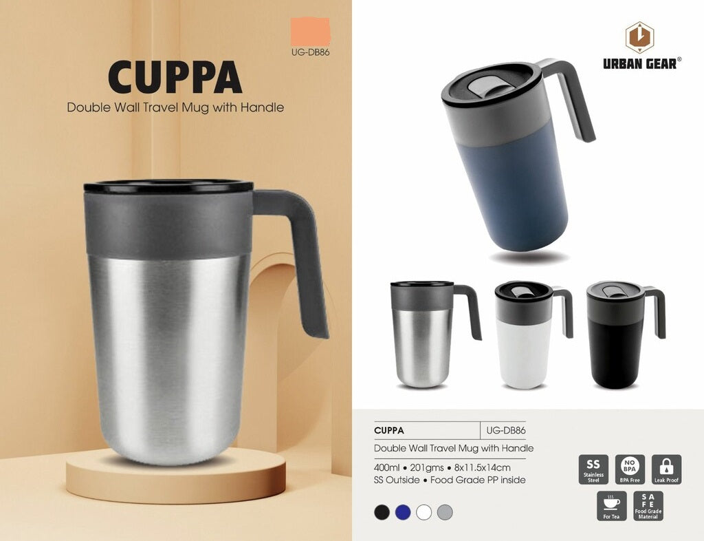 CUPPA - Double Wall Travel Mug with Handle