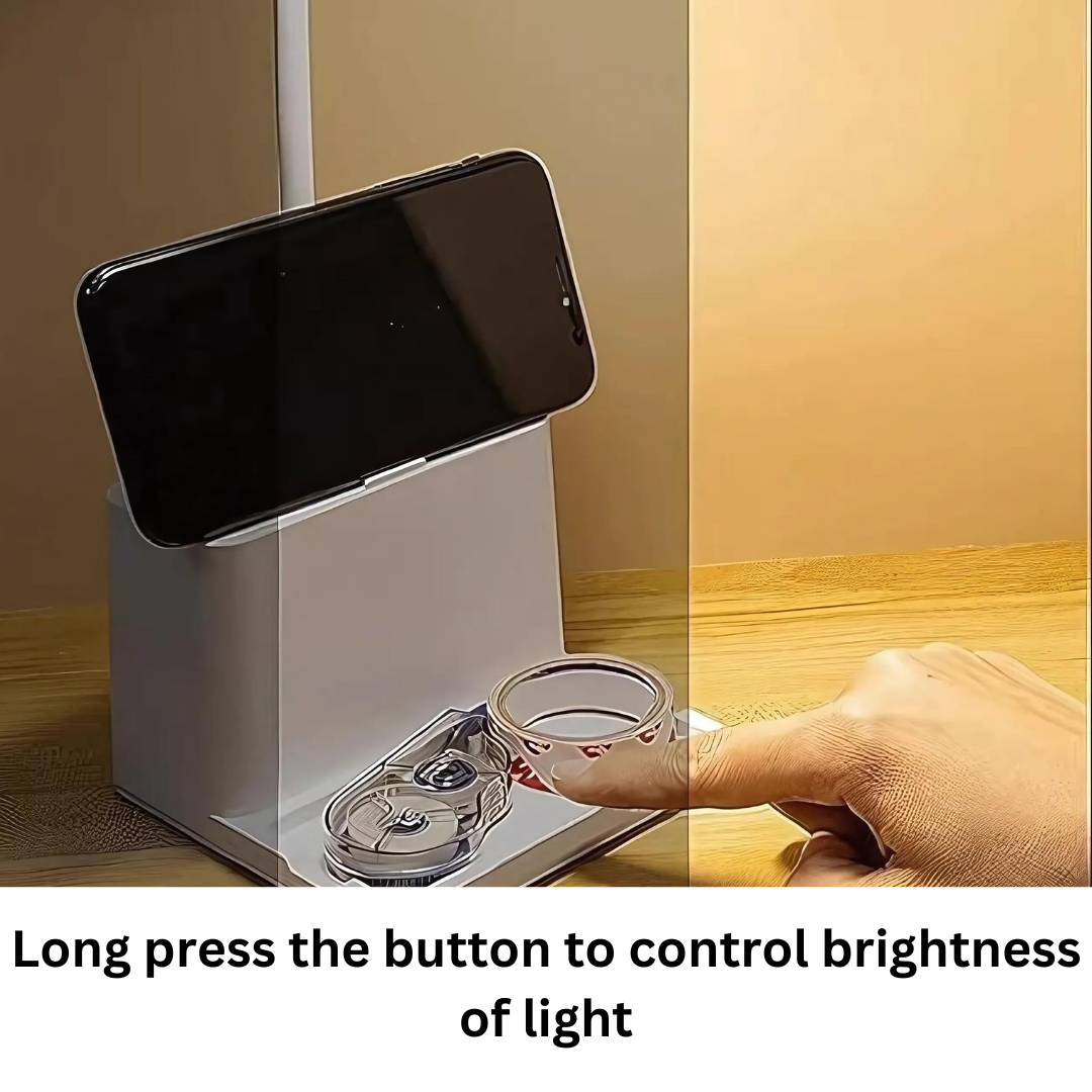DESKLITE - LED Desk Lamp with Pen Holder & Adjustable Neck