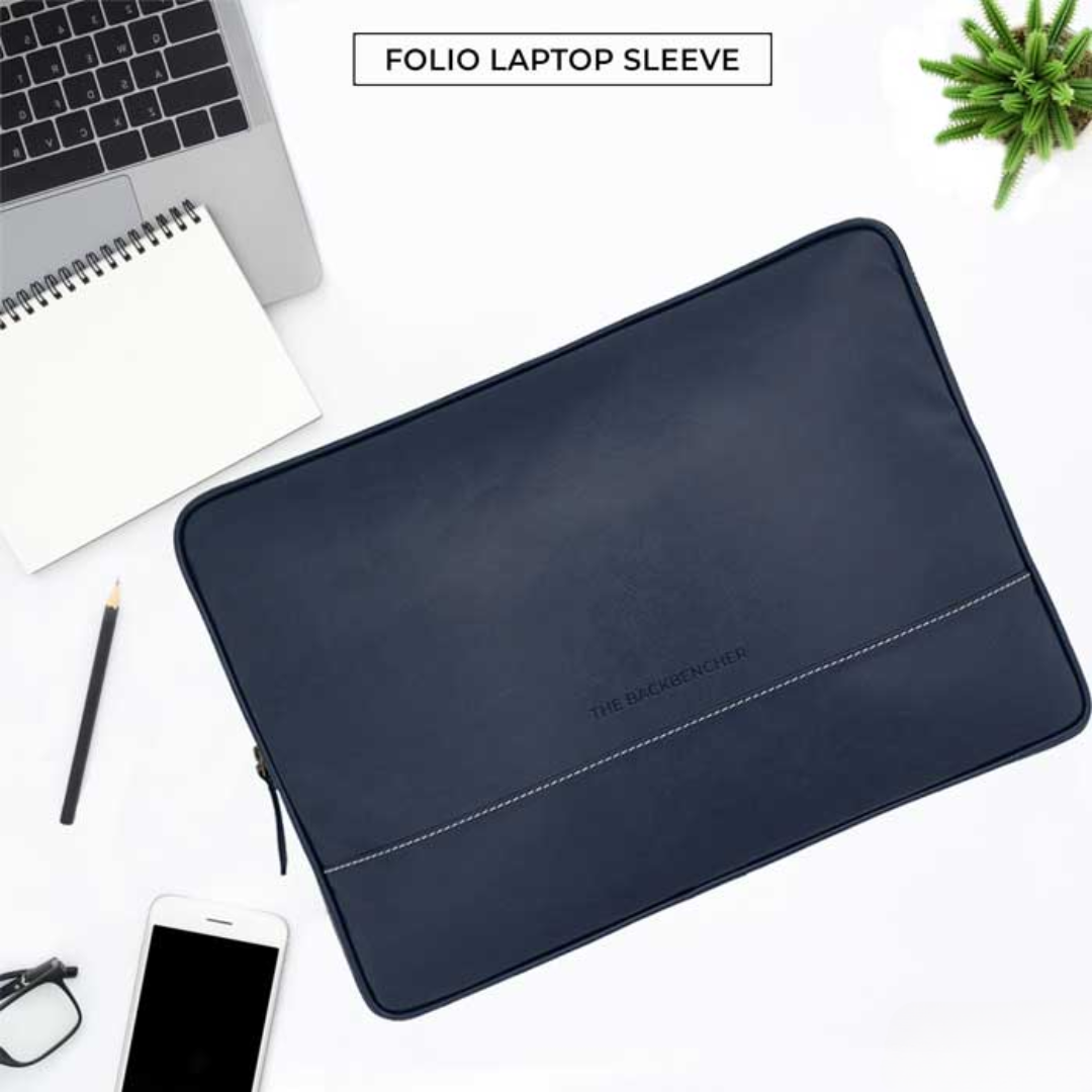 Folio Laptop Sleeve - Navy