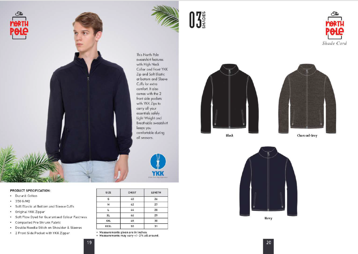 North Pole - Jacket with Zip and High Neck with Zipper Cut pocket