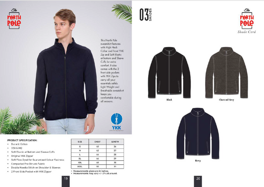 North Pole - Jacket with Zip and High Neck with Zipper Cut pocket