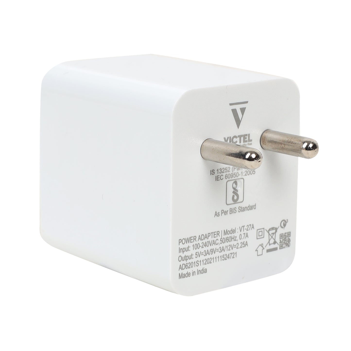 VICTEL® 27W Adapter Wall Charger | SUPERFAST Charging | All QUALCOMM QC Products Supported