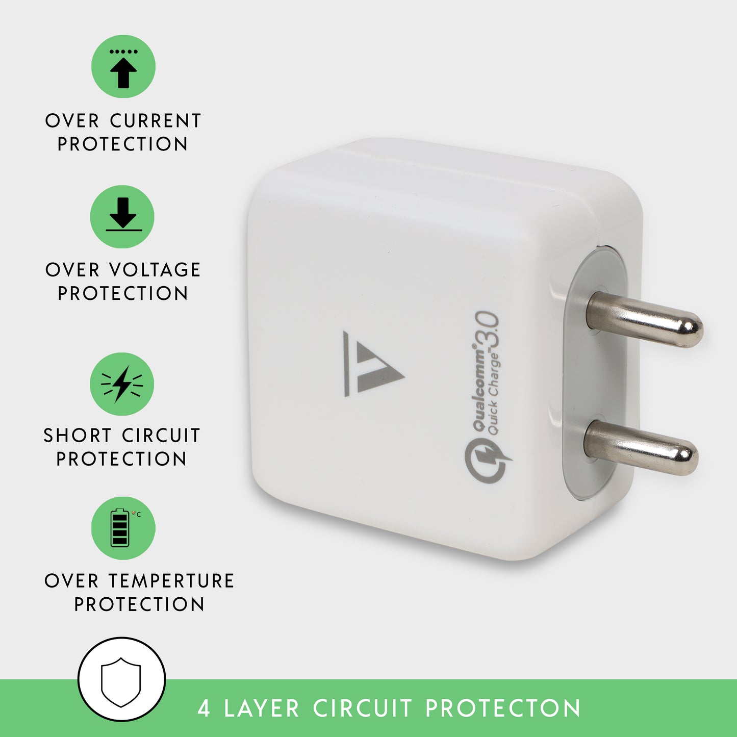 VICTEL® 22.5W Wall Charger | Compact Adapter | Fast Charger | All QUALCOMM QC Products Supported