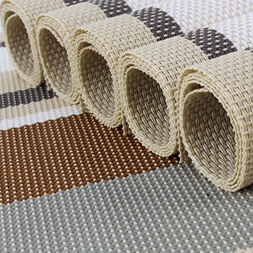 Washable & Non Slip Vinyl Table Mats ; Set of 6 ; Size - 45 cm x 30 cm