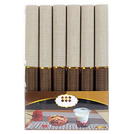Washable & Non Slip Vinyl Table Mats ; Set of 6 ; Size - 45 cm x 30 cm