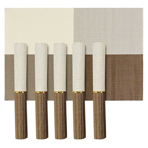 Washable & Non Slip Vinyl Table Mats ; Set of 6 ; Size - 45 cm x 30 cm