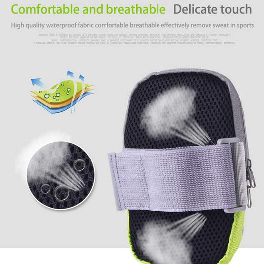 Waterproof Armband with Adjustable Strap for Smartphones -(Black)