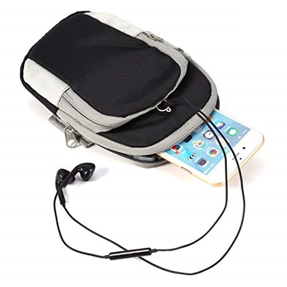 Waterproof Armband with Adjustable Strap for Smartphones -(Black)
